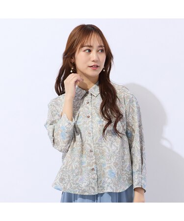 【洗える】リバティ　ミラクルウェーブブラウス