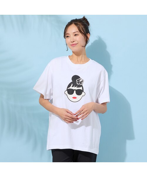 thevirgins Tシャツ エマちゃんコラボ 手洗いOK・綿100％・HAPPY FACEコラボ】エマちゃんTシャツ｜ジュニアー