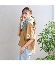 【手洗いOK・紫外線防止・接触冷感】『Soleil』袖プリントカットソー