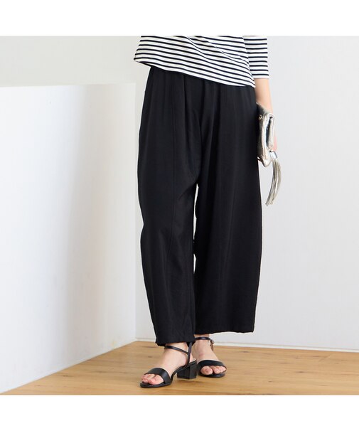 【洗える】バルーンシルエットオールゴムパンツ