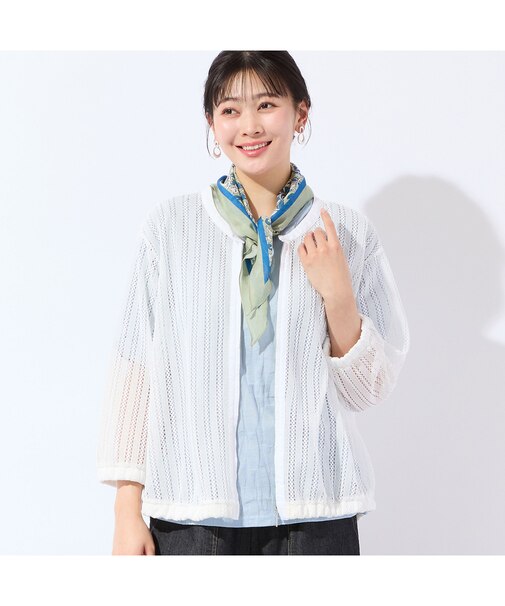 【洗える】レーシーブルゾン