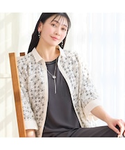 【洗える・L～4Lサイズ】レースブラウス