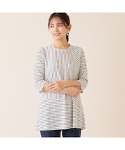 【洗える・接触冷感・日本製】Soalonボーダーチュニック