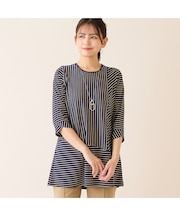 【洗える・接触冷感・日本製】Soalonボーダーチュニック