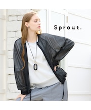 【Sprout./M～4L】ラメチュールライトブルゾン