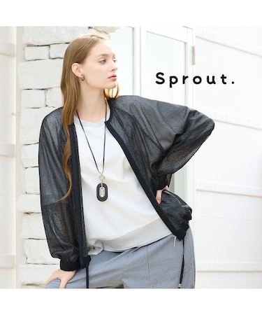 【Sprout./M~4L】ラメチュールライトブルゾン