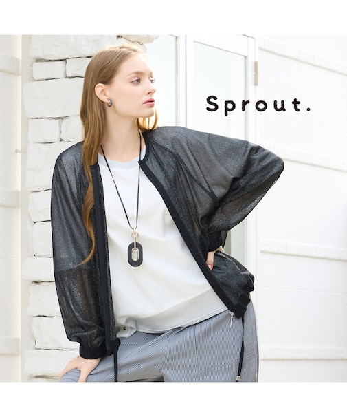 【Sprout./M~4L】ラメチュールライトブルゾン