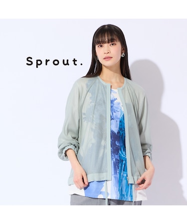 【Sprout./M~4L】ラメチュールライトブルゾン