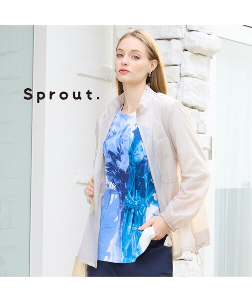 【Sprout./M～4L】はっ水ナイロンライトジャケット