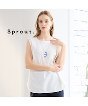 【Sprout./M～4L】綿100％タンクトップ