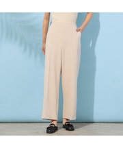 【手洗いOK・セットアップ対応】フロントピンタックワイドパンツ