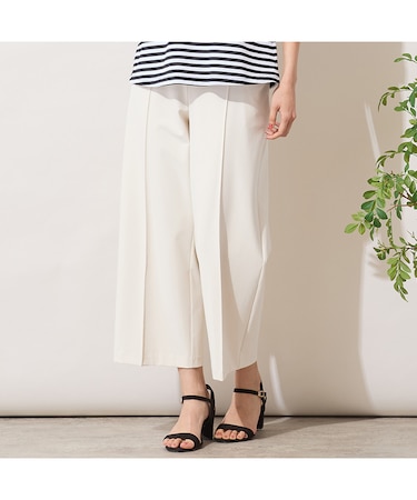 【手洗いOK・接触冷感・吸水速乾・紫外線抑制】ワイドストレートパンツ