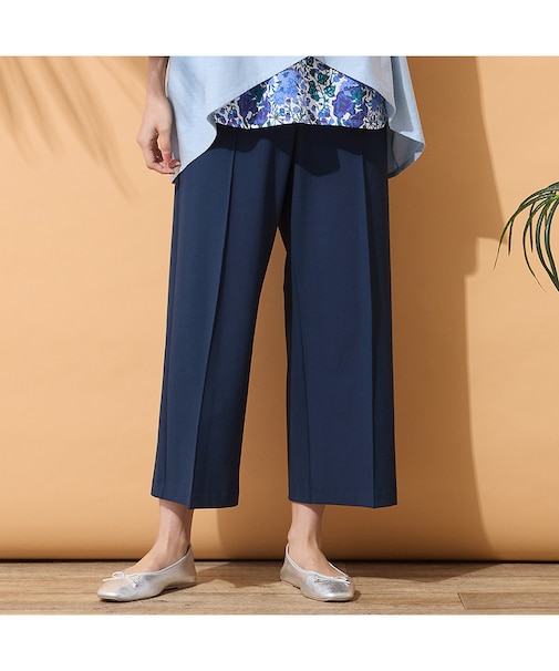 【手洗いOK・接触冷感・吸水速乾・紫外線抑制】ワイドストレートパンツ