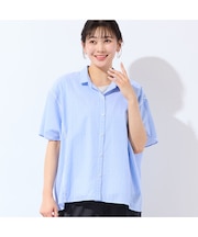 【洗える・3Lサイズあり】ストライプワイドシャツ