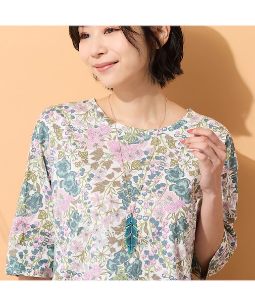 アンティーク風フェザーモチーフネックレス