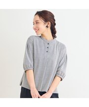 【洗える・接触冷感】ストレッチプルオーバーブラウス