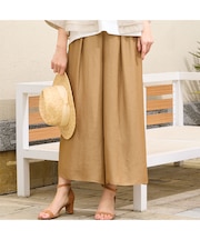 【洗える】スカート風フレアパンツ