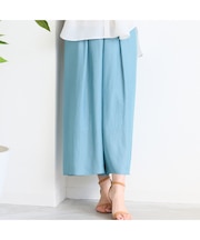 【洗える】スカート風フレアパンツ