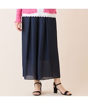 【洗える】スカート風フレアパンツ