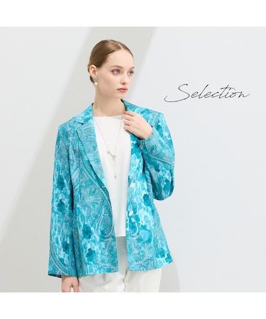 【11～17号】RATTI麻ペイズリーテーラードジャケット