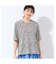 【洗える・日本製・L～4Lサイズ】小花コットンTシャツ