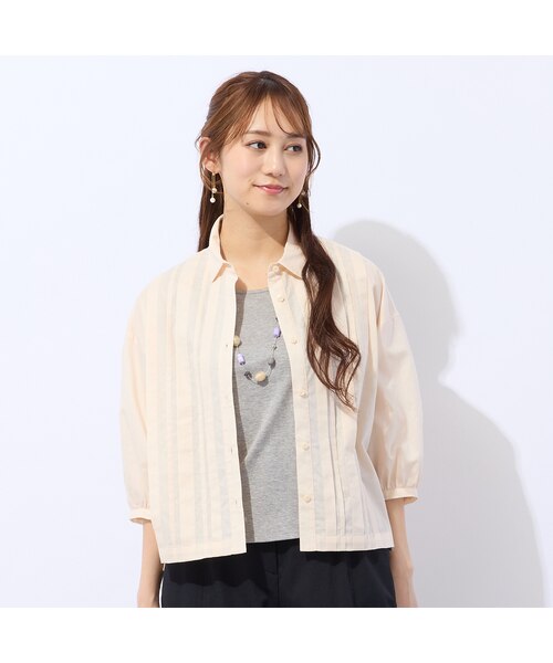 洗える】綿ローンピンタックブラウス｜ジュニアーオンラインショップの