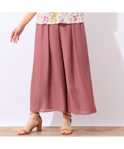 【洗える】スカート風フレアパンツ