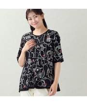 【EC＆一部店舗限定・洗える・L～3Lサイズ】地図柄コットンTシャツ