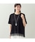 【洗える・L～4Lサイズ】レースヘムTシャツ