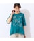 【洗える・綿100%】花刺繍AラインTシャツ