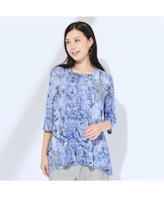 【M～4L】カノコプリントメッシュTシャツ