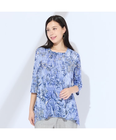 【M~4L】カノコプリントメッシュTシャツ