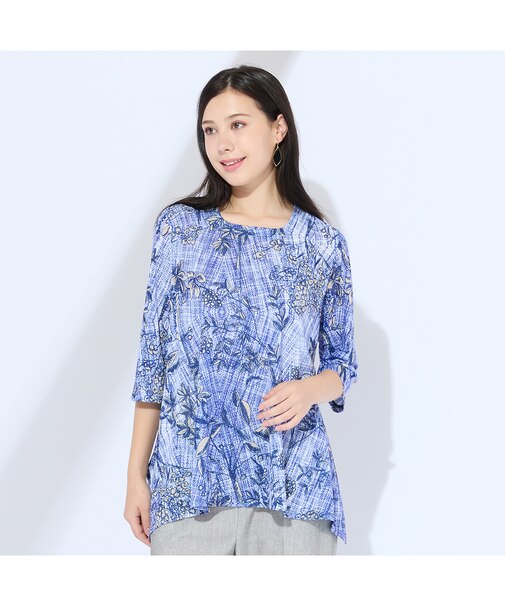【M~4L】カノコプリントメッシュTシャツ