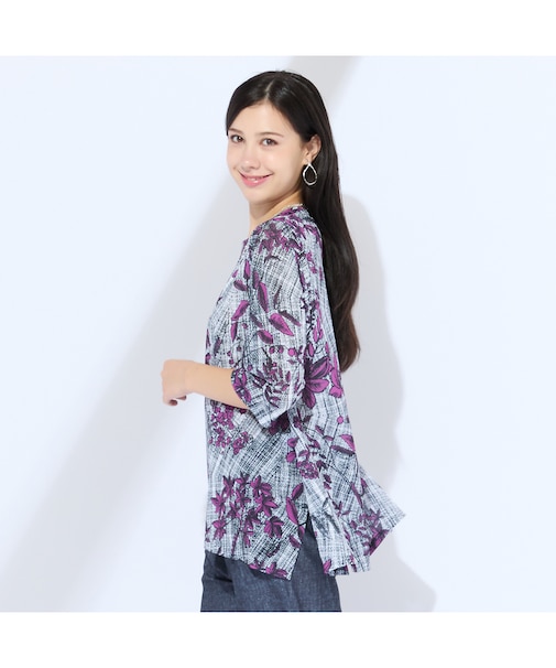 【M~4L】カノコプリントメッシュTシャツ