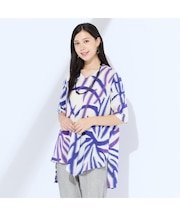 【M~4L】リーフバックカットジャカードTシャツ