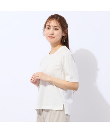 【洗える】箔プリントロゴTシャツ