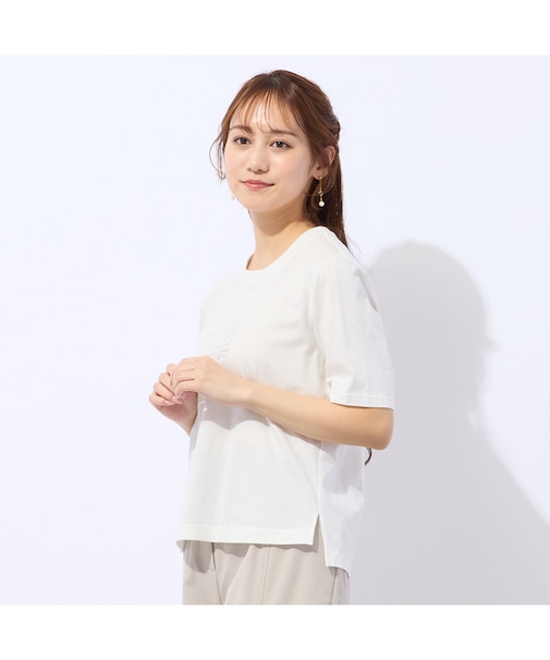 【洗える】箔プリントロゴTシャツ