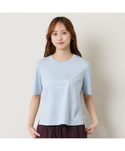 【洗える】箔プリントロゴTシャツ