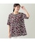 【洗える・L～3Lサイズ】シルエットフラワーTシャツ