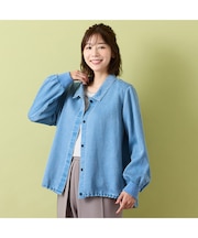 【手洗いOK・セットアップ対応】製品洗い加工・デニム風ブルゾン