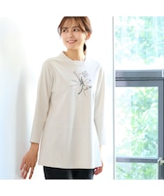 【洗える】エッフェル塔刺繍カットソー