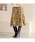 【洗える/セットアップ対応】フラワープリント楊柳スカート