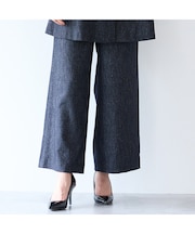 【セットアップ対応】ミックスツィード・ワイドパンツ
