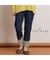 【手洗いOK・INDIMARK】裾切り替えストレートデニムパンツ