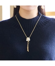 【一部店舗/WEB限定】ビジューモチーフスライドネックレス