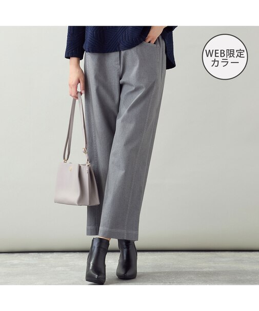 【洗える・快適ストレッチ・L~4Lサイズ】コットンブレンドデニムパンツ