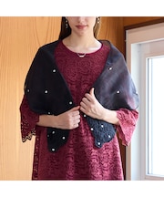 フラワー刺繍ストール