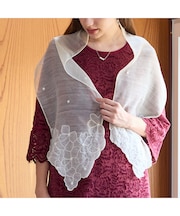 フラワー刺繍ストール