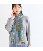 【一部店舗/WEB限定・ウール100%】街並み柄ウールストール