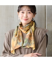 【一部店舗/WEB限定・ウール100%】街並み柄ウールストール